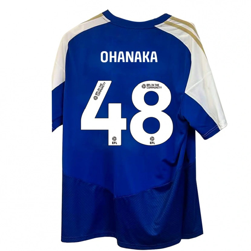Danxen Hombre Camiseta Santino Ohanaka #48 Azul Blanco Dorado 2ª Equipación 2025/26 La Camisa México