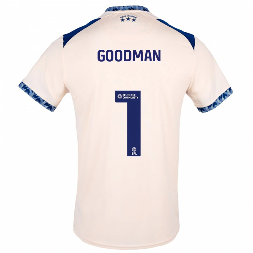 Danxen Hombre Camiseta Owen Goodman #1 Blanco Hueso Azul Marino 2ª Equipación 2025/26 La Camisa México