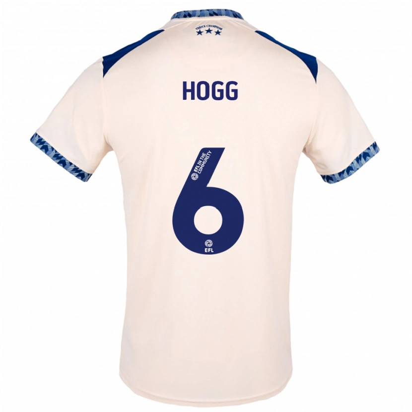 Danxen Hombre Camiseta Jonathan Hogg #6 Blanco Hueso Azul Marino 2ª Equipación 2025/26 La Camisa México