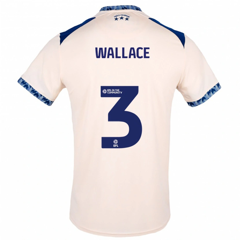 Danxen Hombre Camiseta Murray Wallace #3 Blanco Hueso Azul Marino 2ª Equipación 2025/26 La Camisa México