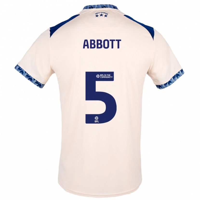 Danxen Hombre Camiseta Vicky Abbott #5 Blanco Hueso Azul Marino 2ª Equipación 2025/26 La Camisa México