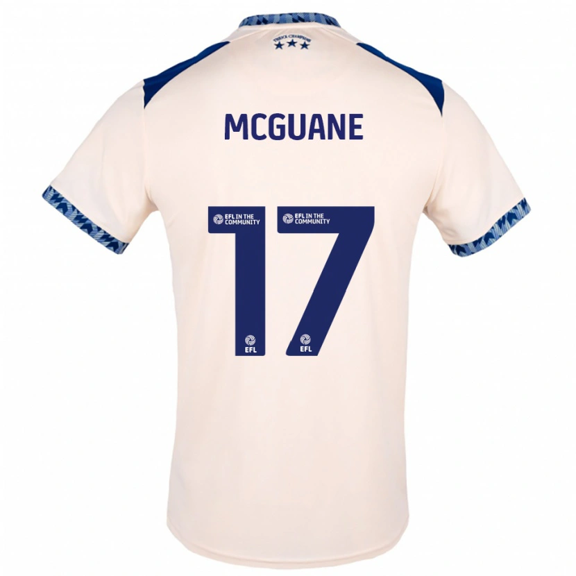 Danxen Hombre Camiseta Marcus Mcguane #17 Blanco Hueso Azul Marino 2ª Equipación 2025/26 La Camisa México
