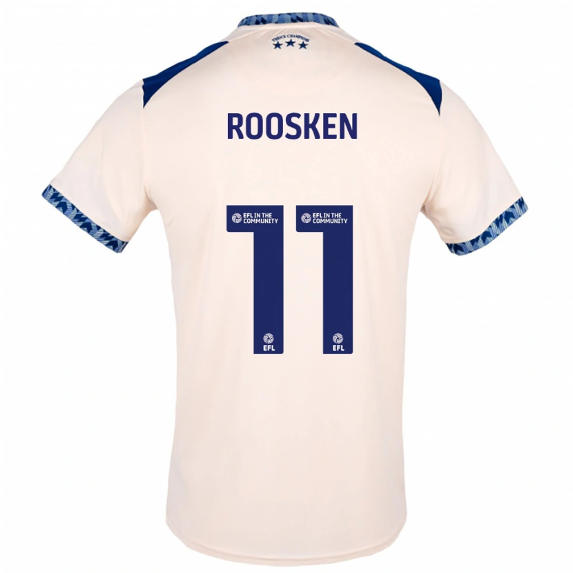 Danxen Hombre Camiseta Ruben Roosken #11 Blanco Hueso Azul Marino 2ª Equipación 2025/26 La Camisa México