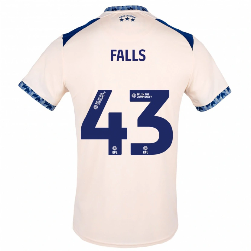 Danxen Hombre Camiseta Conor Falls #43 Blanco Hueso Azul Marino 2ª Equipación 2025/26 La Camisa México