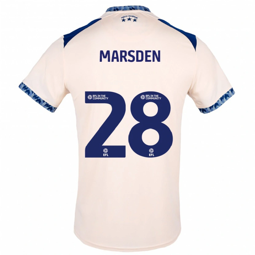 Danxen Hombre Camiseta Brooke Marsden #28 Blanco Hueso Azul Marino 2ª Equipación 2025/26 La Camisa México