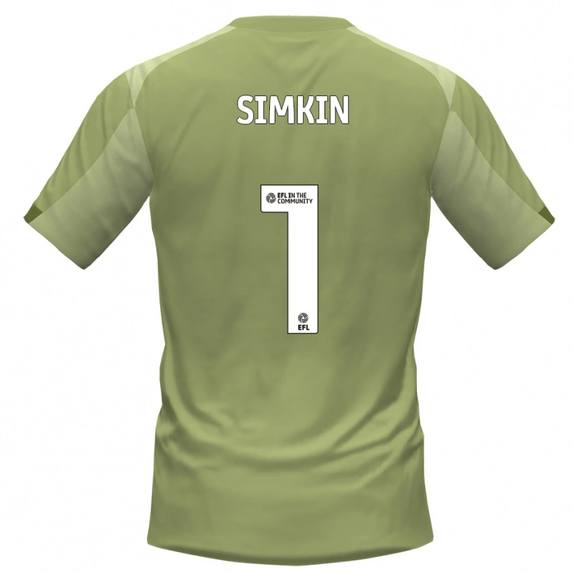 Danxen Hombre Camiseta Tommy Simkin #1 Salvia Champán 2ª Equipación 2025/26 La Camisa México