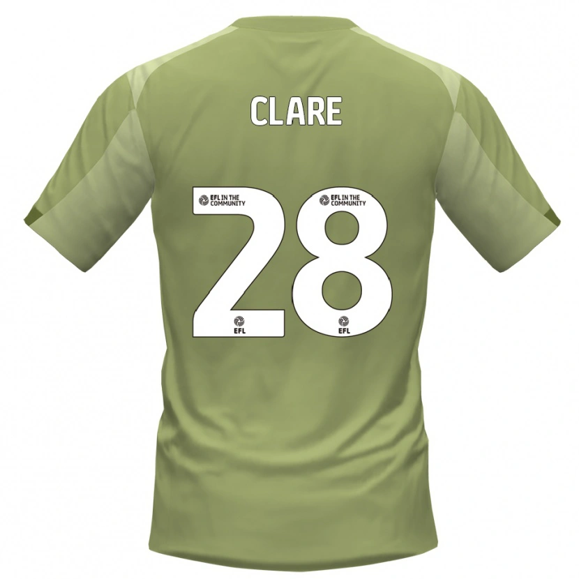 Danxen Hombre Camiseta Sean Clare #28 Salvia Champán 2ª Equipación 2025/26 La Camisa México