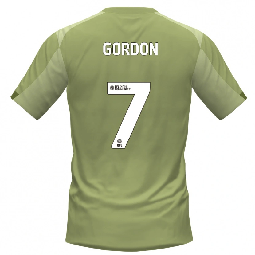 Danxen Hombre Camiseta Lemar Gordon #7 Salvia Champán 2ª Equipación 2025/26 La Camisa México