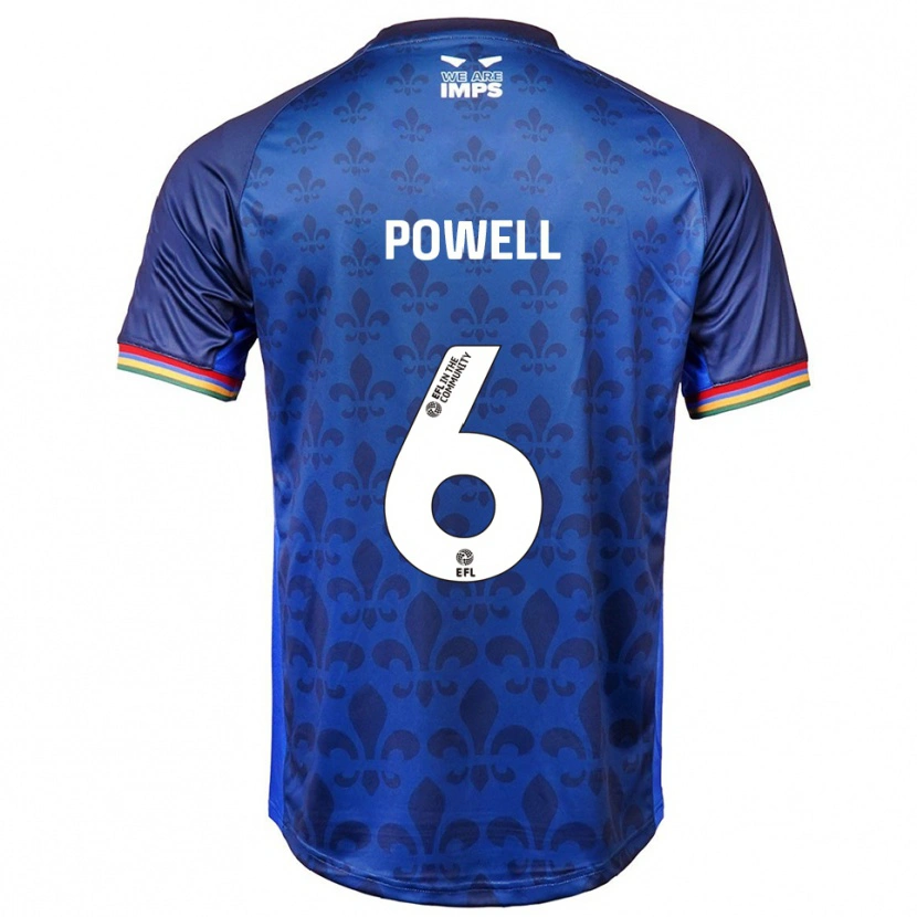 Danxen Hombre Camiseta Darryl Powell #6 Azul Azul Marino 2ª Equipación 2025/26 La Camisa México