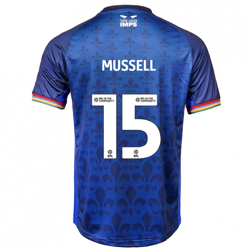 Danxen Hombre Camiseta Theo Mussell #15 Azul Azul Marino 2ª Equipación 2025/26 La Camisa México