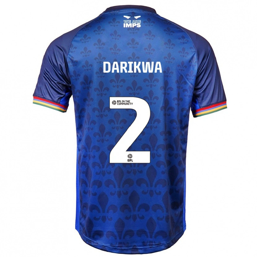 Danxen Hombre Camiseta Tendayi Darikwa #2 Azul Azul Marino 2ª Equipación 2025/26 La Camisa México