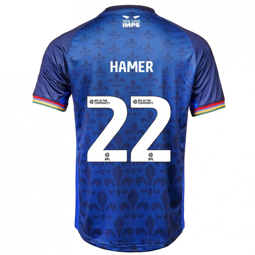 Danxen Hombre Camiseta Tom Hamer #22 Azul Azul Marino 2ª Equipación 2025/26 La Camisa México