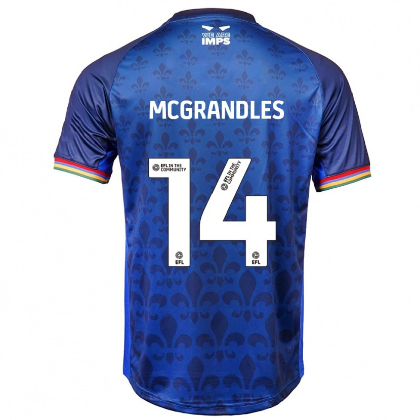Danxen Hombre Camiseta Conor Mcgrandles #14 Azul Azul Marino 2ª Equipación 2025/26 La Camisa México