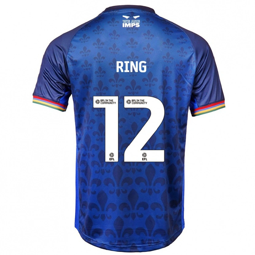 Danxen Hombre Camiseta Erik Ring #12 Azul Azul Marino 2ª Equipación 2025/26 La Camisa México