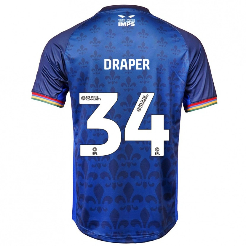 Danxen Hombre Camiseta Freddie Draper #34 Azul Azul Marino 2ª Equipación 2025/26 La Camisa México