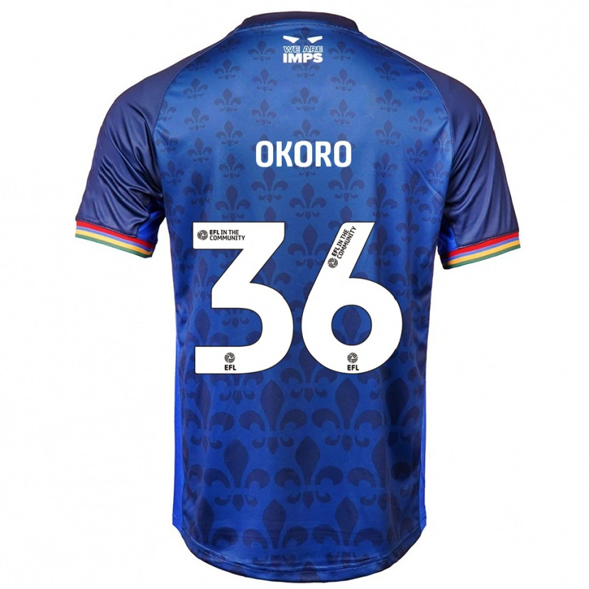Danxen Hombre Camiseta Zane Okoro #36 Azul Azul Marino 2ª Equipación 2025/26 La Camisa México