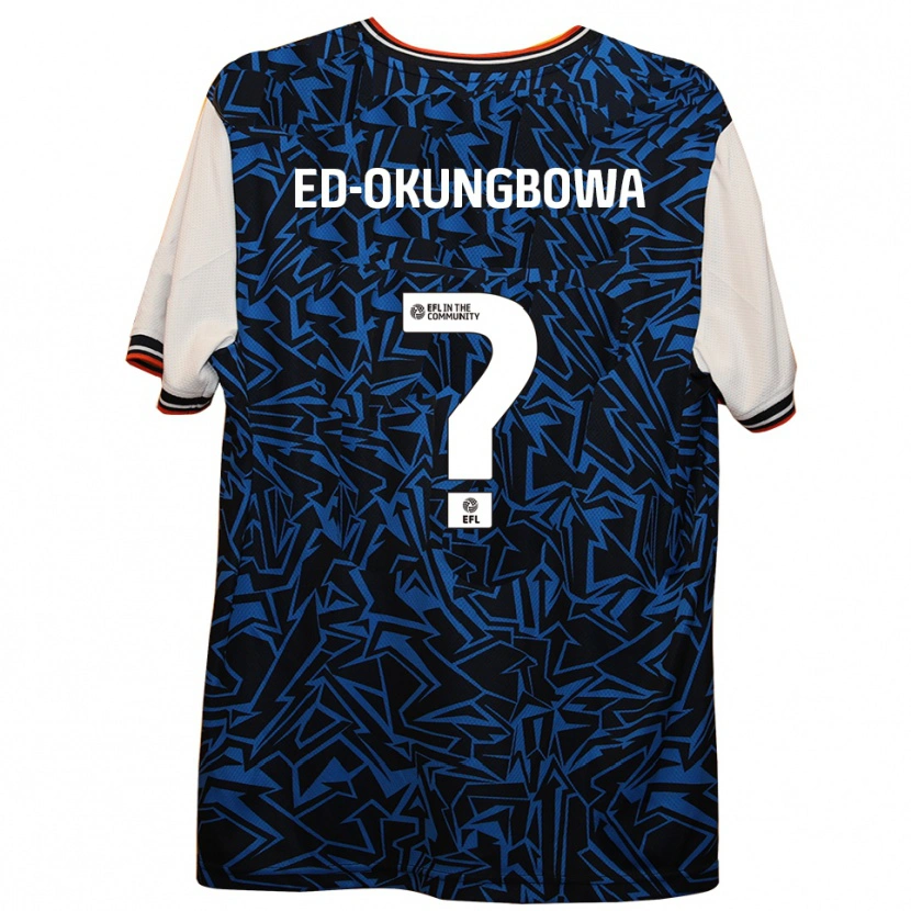 Danxen Hombre Camiseta Excel Ed-Okungbowa #0 Azul Negro Blanco 2ª Equipación 2025/26 La Camisa México