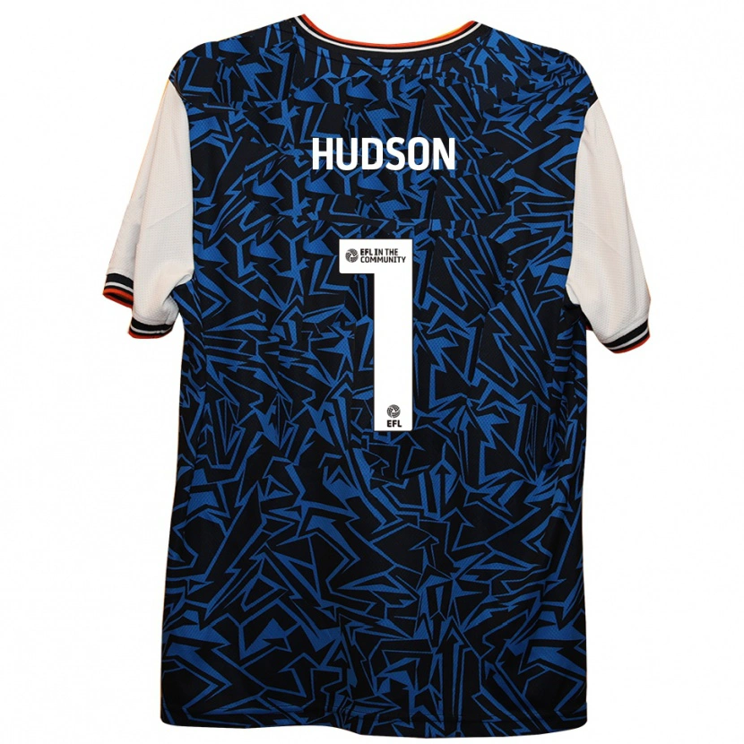 Danxen Hombre Camiseta Sarah Hudson #1 Azul Negro Blanco 2ª Equipación 2025/26 La Camisa México