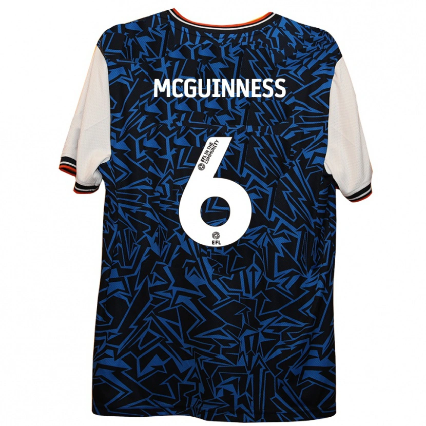 Danxen Hombre Camiseta Mark Mcguinness #6 Azul Negro Blanco 2ª Equipación 2025/26 La Camisa México