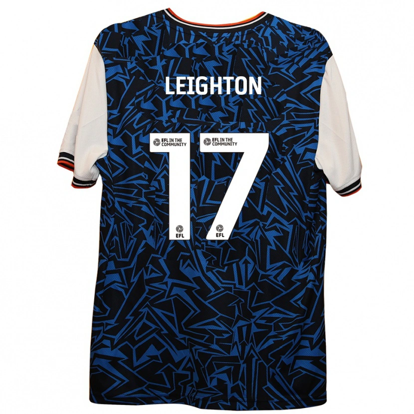 Danxen Hombre Camiseta Amber Leighton #17 Azul Negro Blanco 2ª Equipación 2025/26 La Camisa México