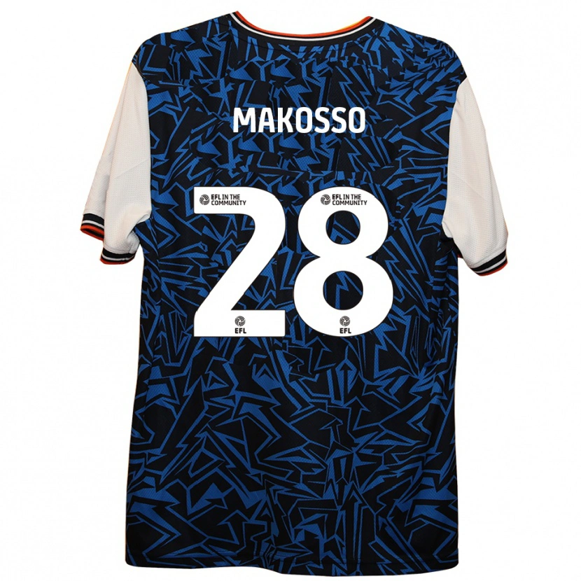 Danxen Hombre Camiseta Christ Makosso #28 Azul Negro Blanco 2ª Equipación 2025/26 La Camisa México