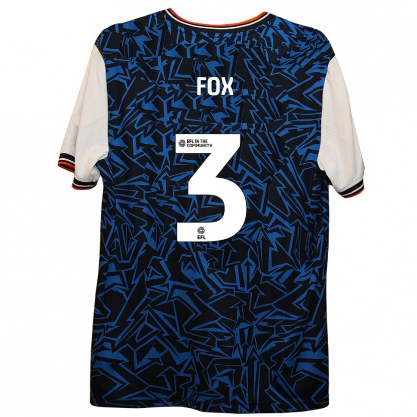 Danxen Hombre Camiseta Harry Fox #3 Azul Negro Blanco 2ª Equipación 2025/26 La Camisa México