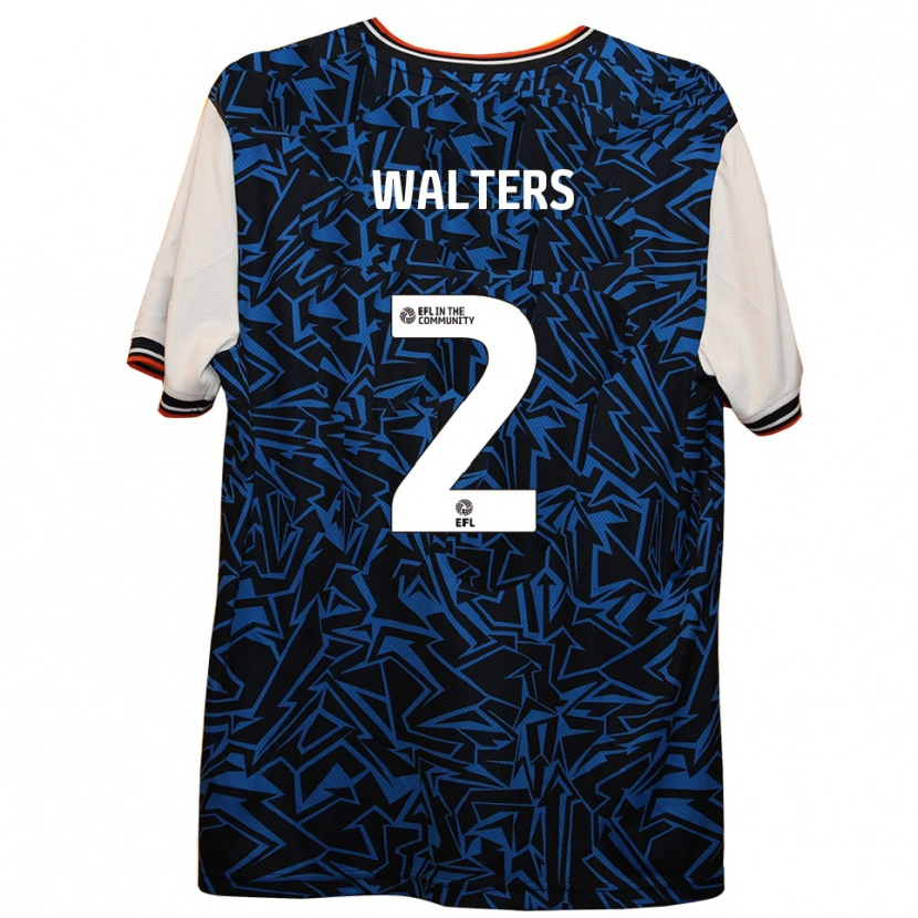 Danxen Hombre Camiseta Reuell Walters #2 Azul Negro Blanco 2ª Equipación 2025/26 La Camisa México