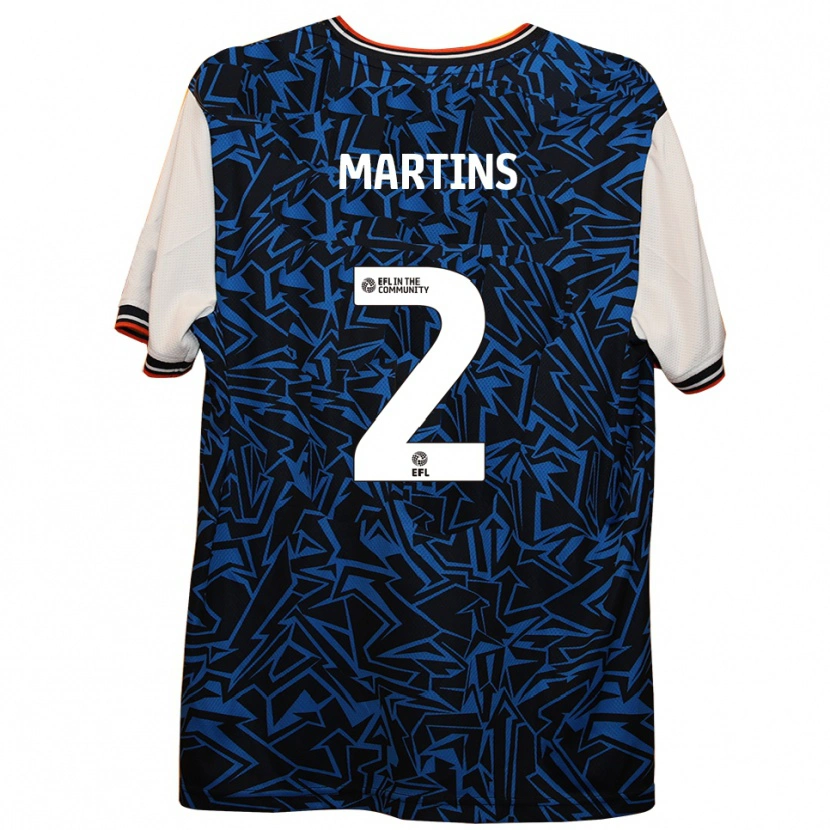 Danxen Hombre Camiseta Priscilla Martins #2 Azul Negro Blanco 2ª Equipación 2025/26 La Camisa México