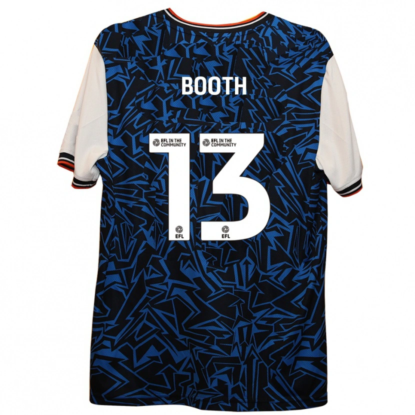 Danxen Hombre Camiseta Charlie Booth #13 Azul Negro Blanco 2ª Equipación 2025/26 La Camisa México