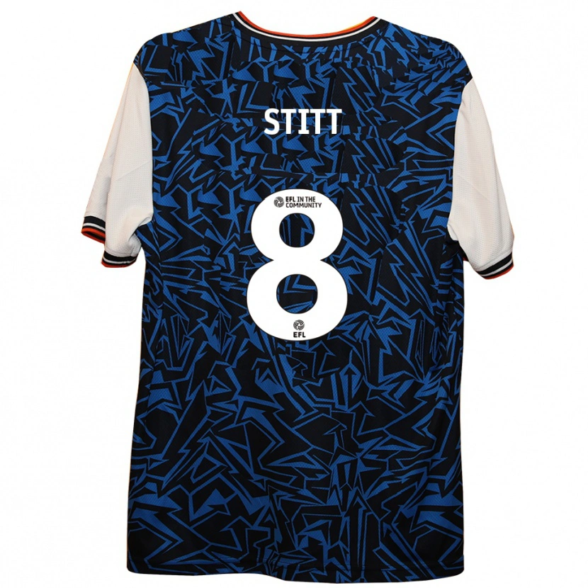 Danxen Hombre Camiseta Dylan Stitt #8 Azul Negro Blanco 2ª Equipación 2025/26 La Camisa México