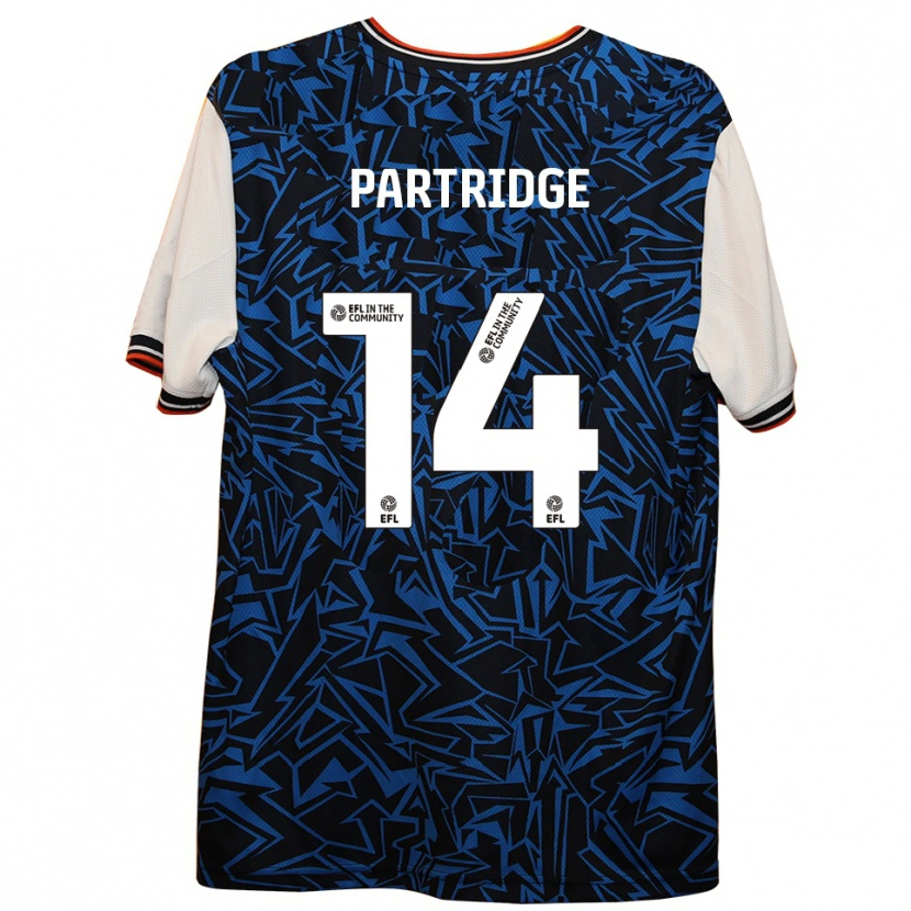 Danxen Hombre Camiseta Francesca Partridge #14 Azul Negro Blanco 2ª Equipación 2025/26 La Camisa México