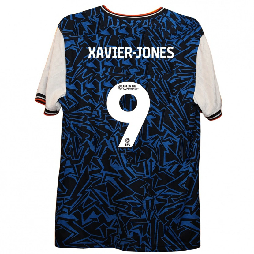 Danxen Hombre Camiseta Tate Xavier-Jones #9 Azul Negro Blanco 2ª Equipación 2025/26 La Camisa México