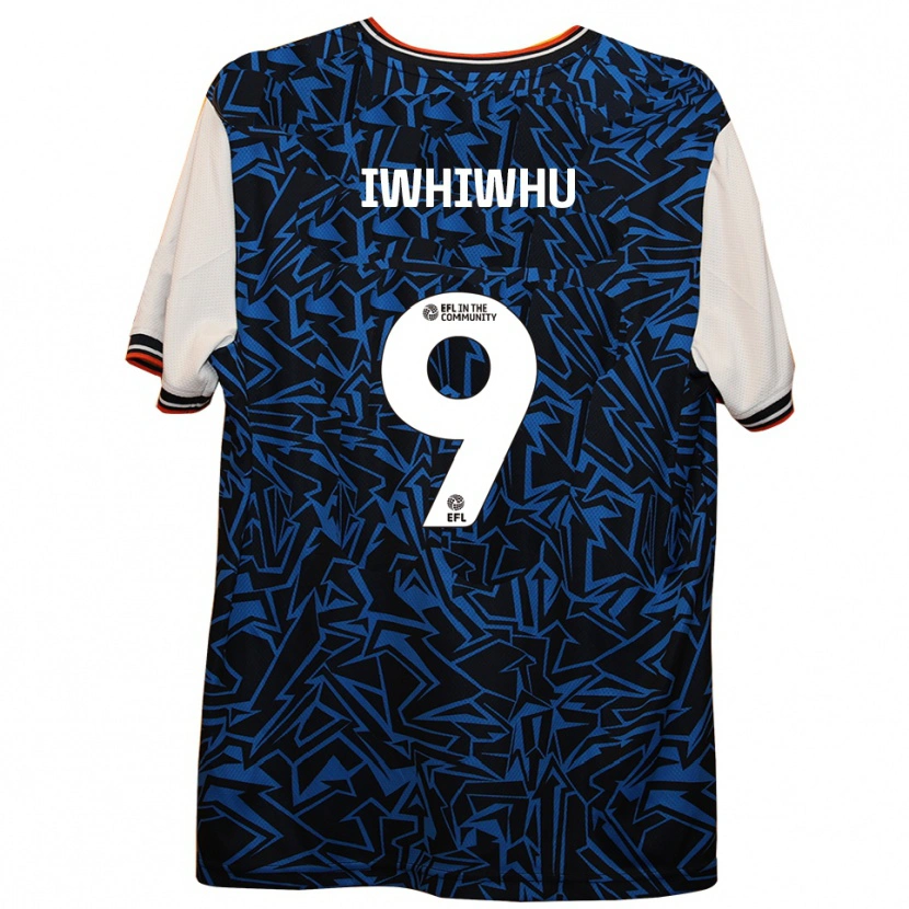 Danxen Hombre Camiseta Jordan Iwhiwhu #9 Azul Negro Blanco 2ª Equipación 2025/26 La Camisa México