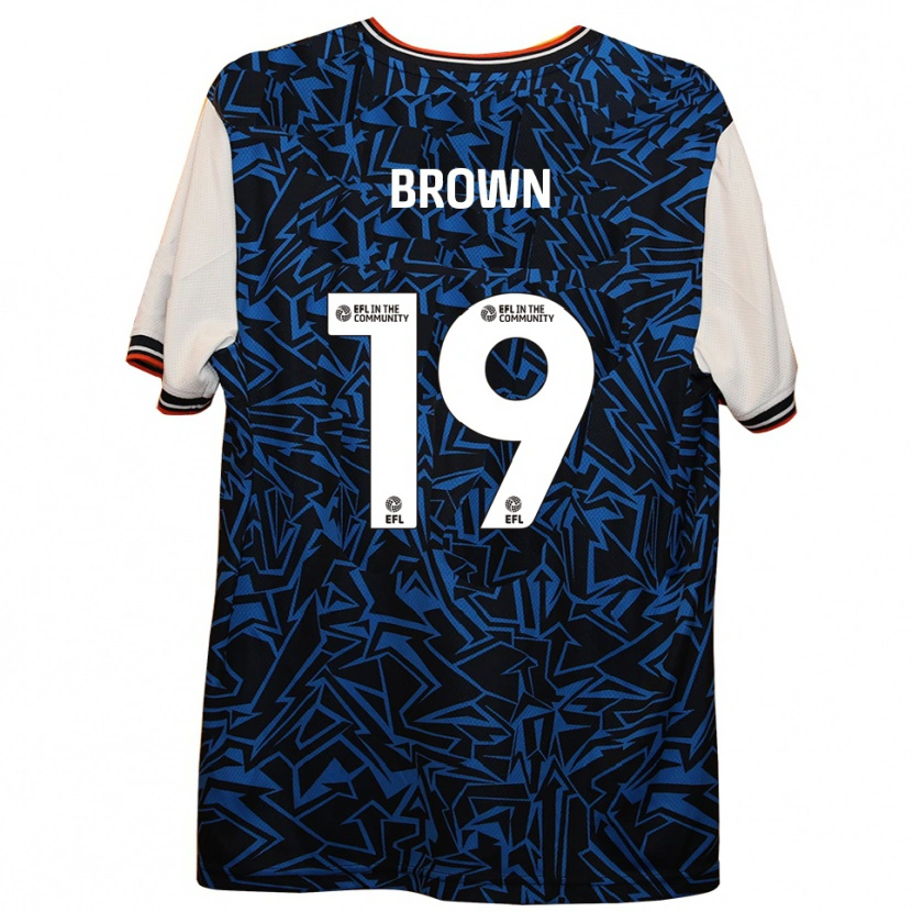 Danxen Hombre Camiseta Jacob Brown #19 Azul Negro Blanco 2ª Equipación 2025/26 La Camisa México