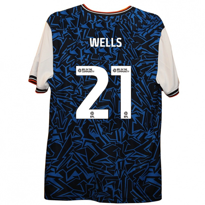 Danxen Hombre Camiseta Nahki Wells #21 Azul Negro Blanco 2ª Equipación 2025/26 La Camisa México