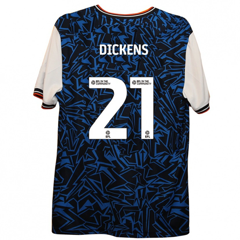 Danxen Hombre Camiseta Andie Dickens #21 Azul Negro Blanco 2ª Equipación 2025/26 La Camisa México