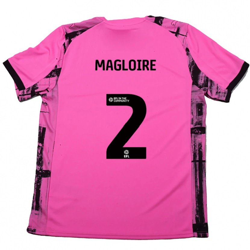 Danxen Hombre Camiseta Tyler Magloire #2 Rojo Rosado Negro 2ª Equipación 2025/26 La Camisa México