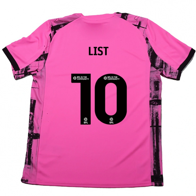 Danxen Hombre Camiseta Elliott List #10 Rojo Rosado Negro 2ª Equipación 2025/26 La Camisa México