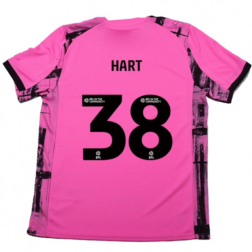 Danxen Hombre Camiseta Jamari Hart #38 Rojo Rosado Negro 2ª Equipación 2025/26 La Camisa México