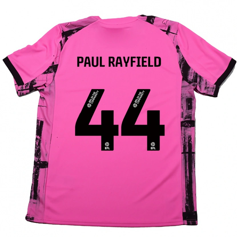 Danxen Hombre Camiseta Josh Paul Rayfield #44 Rojo Rosado Negro 2ª Equipación 2025/26 La Camisa México