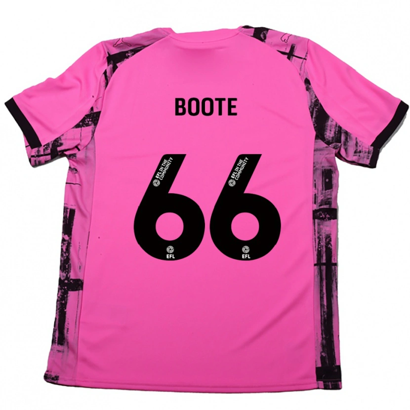 Danxen Hombre Camiseta Zoe Boote #66 Rojo Rosado Negro 2ª Equipación 2025/26 La Camisa México