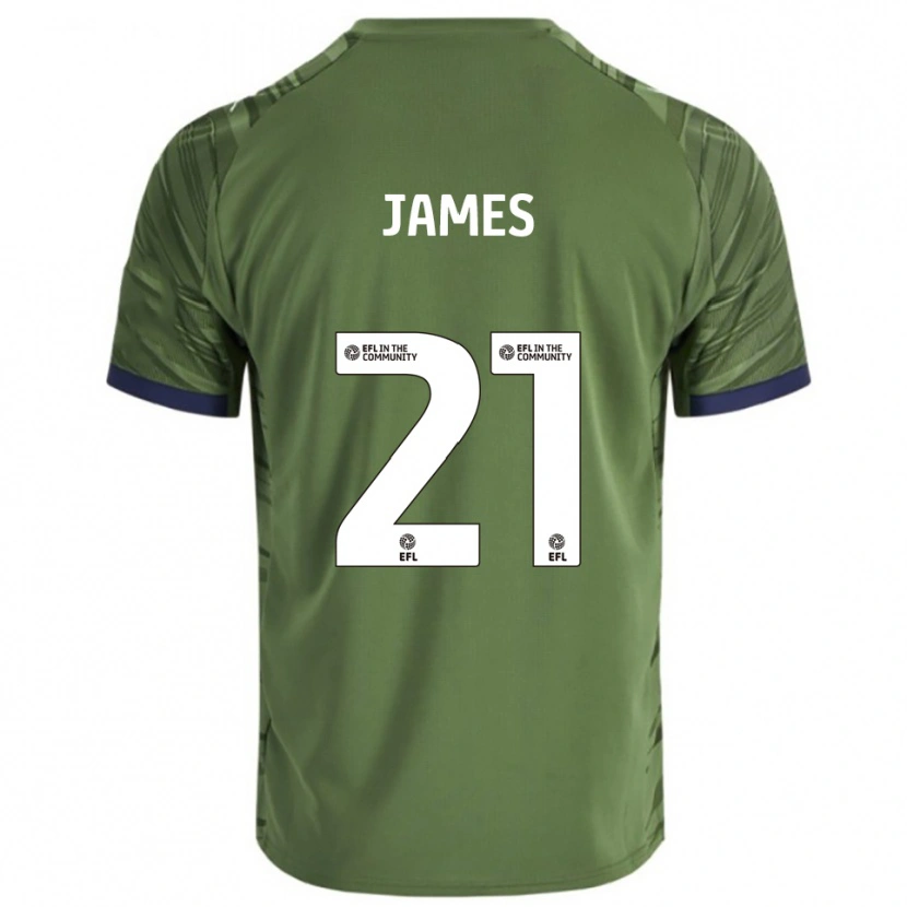 Danxen Hombre Camiseta Hayley James #21 Verde Blanco 2ª Equipación 2025/26 La Camisa México
