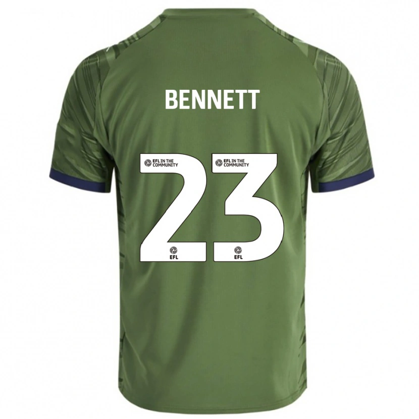 Danxen Hombre Camiseta Renai Bennett #23 Verde Blanco 2ª Equipación 2025/26 La Camisa México