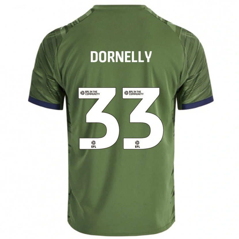 Danxen Hombre Camiseta James Dornelly #33 Verde Blanco 2ª Equipación 2025/26 La Camisa México