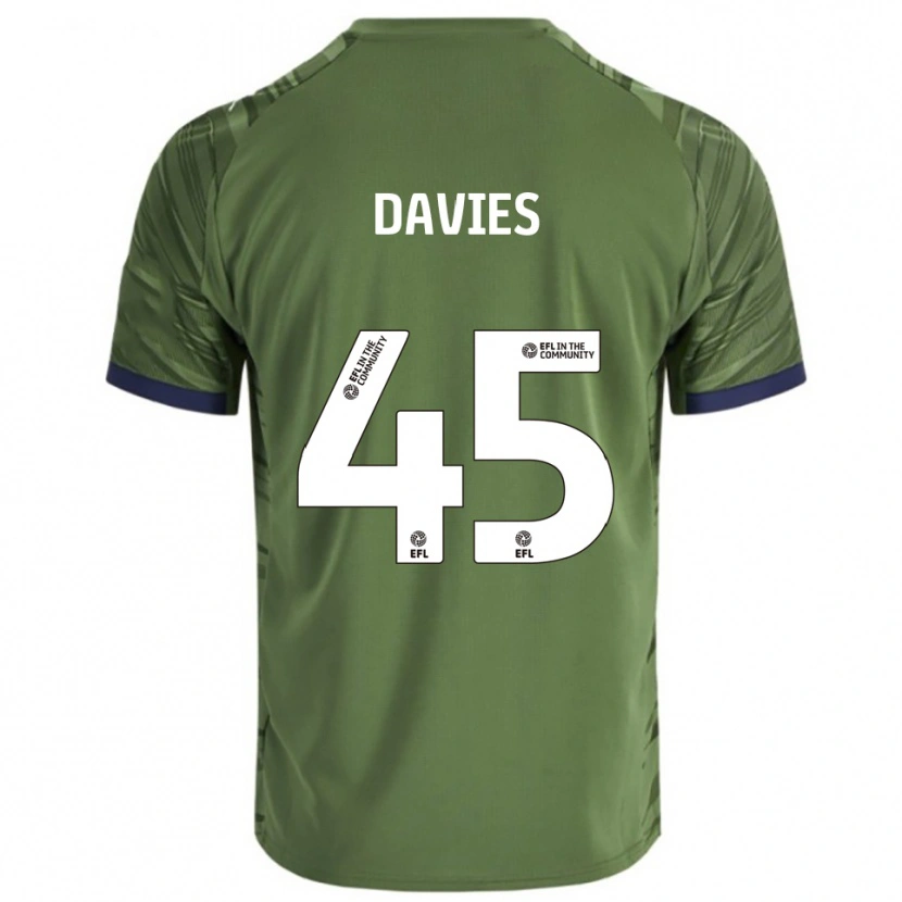Danxen Hombre Camiseta Joe Davies #45 Verde Blanco 2ª Equipación 2025/26 La Camisa México