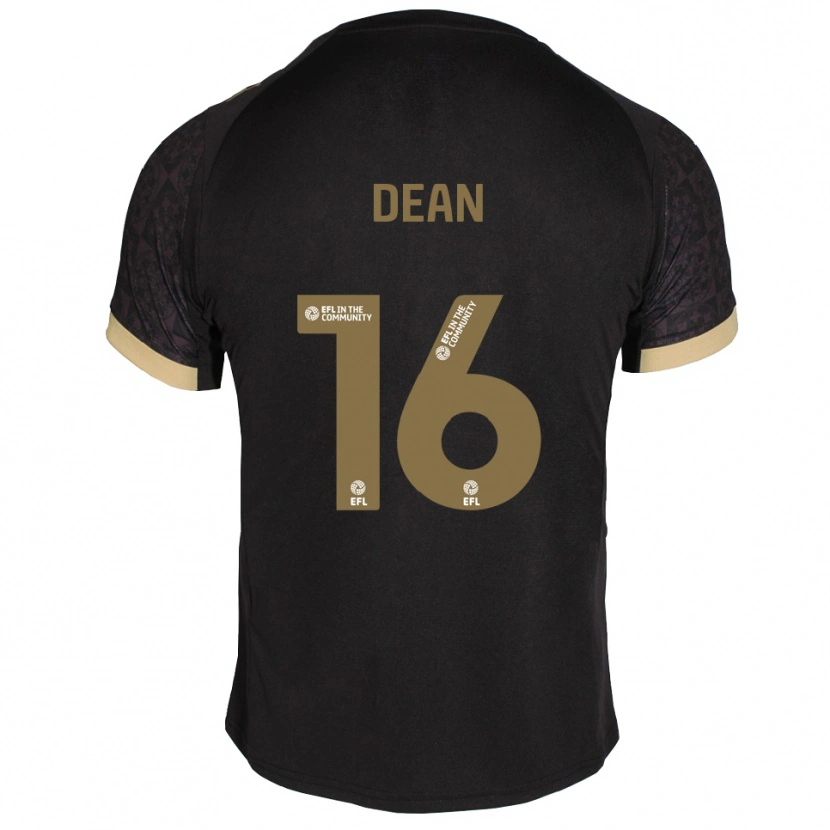 Danxen Hombre Camiseta Oscar Dean #16 Negro Dorado 2ª Equipación 2025/26 La Camisa México