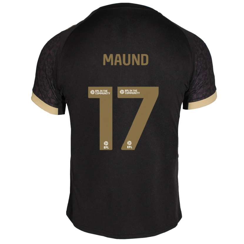 Danxen Hombre Camiseta Frankie Maund #17 Negro Dorado 2ª Equipación 2025/26 La Camisa México