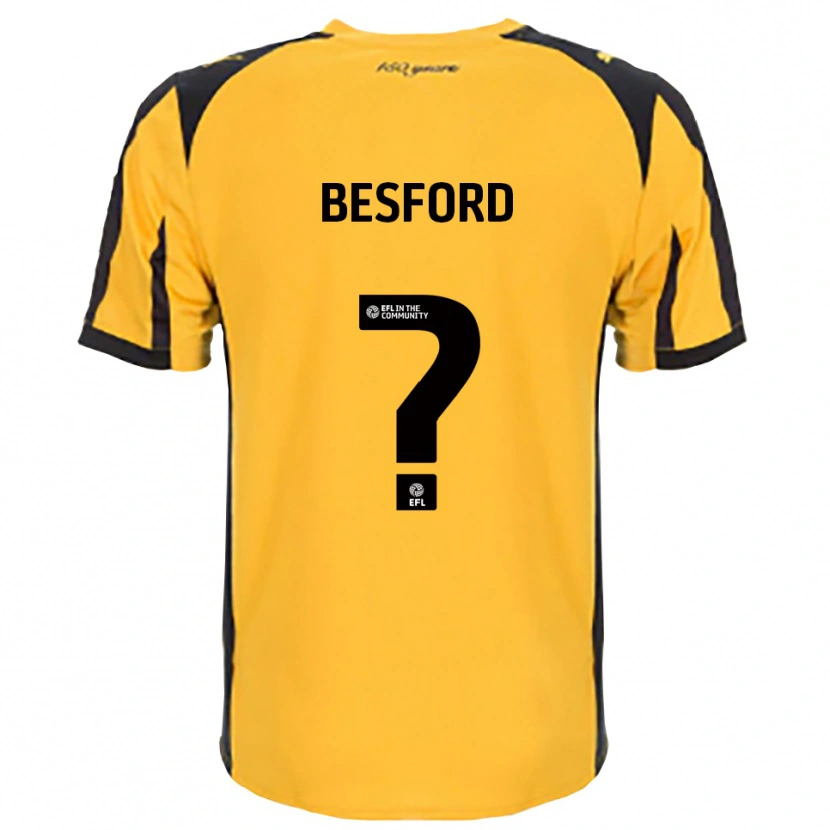 Danxen Hombre Camiseta Callum Besford #0 Naranja Negro 2ª Equipación 2025/26 La Camisa México