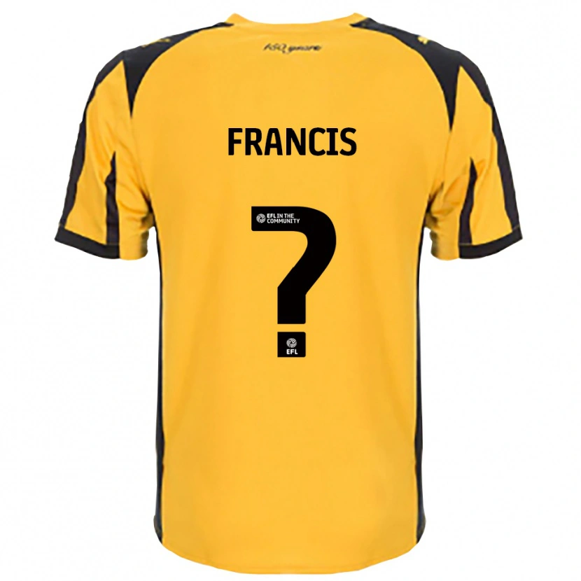 Danxen Hombre Camiseta Louis Francis #0 Naranja Negro 2ª Equipación 2025/26 La Camisa México