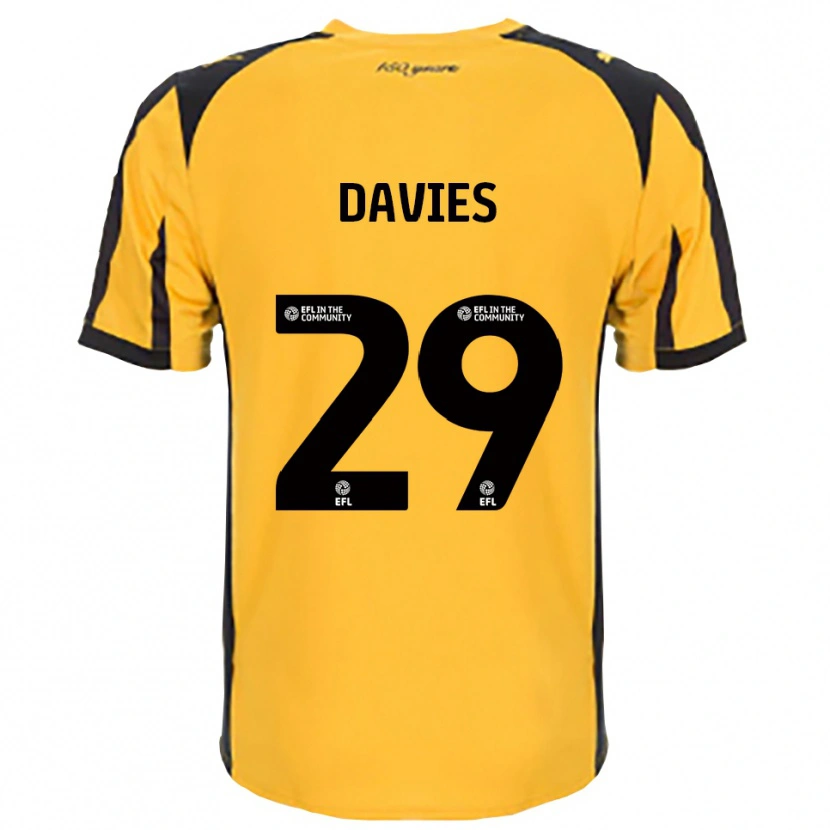 Danxen Hombre Camiseta Arron Davies #29 Naranja Negro 2ª Equipación 2025/26 La Camisa México